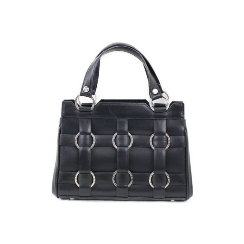 VERSACE Handbag Black Leather
